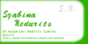 szabina medurits business card